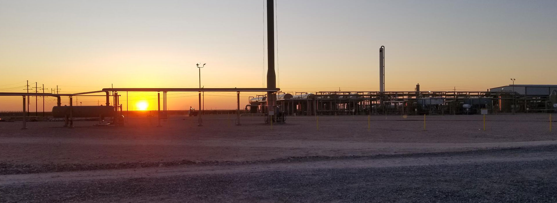 Process Plant at  Sunset